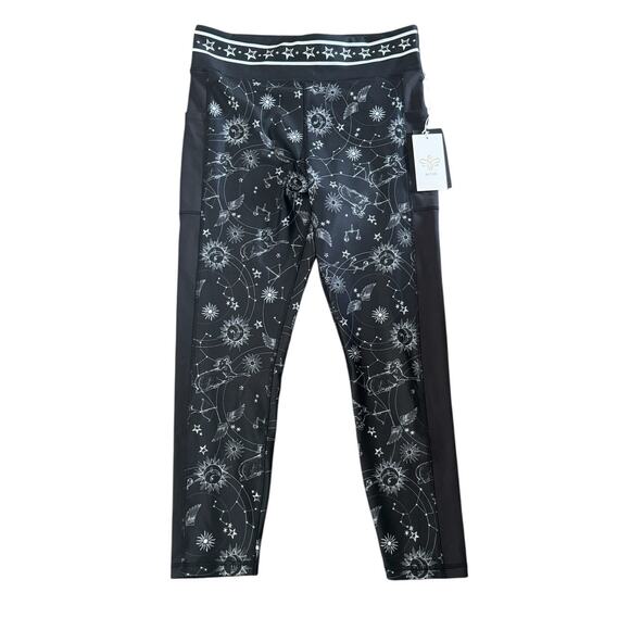 NWT! Johnny Was Bijou Bee Active High Waist Leggings w/ Pockets - Size XL - Picture 5 of 9